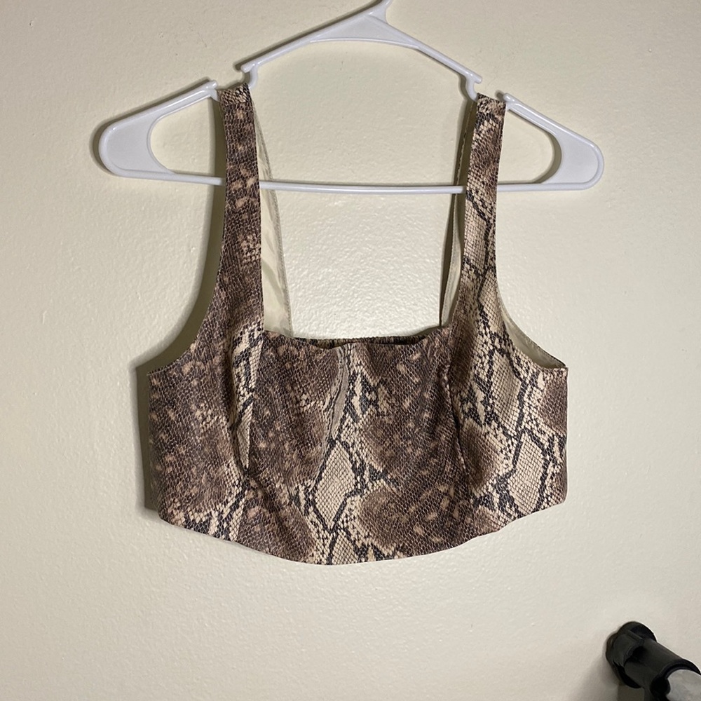 Snakeskin Crop Top